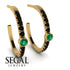 Hoop Emerald Earrings Micro Pave - Ansley No. 34