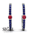 Hoop Ruby Earrings Micro Pave - Ansley No. 72 image 9