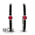 Hoop Ruby Earrings Micro Pave - Ansley No. 42