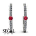 Hoop Ruby Earrings Micro Pave - Ansley No. 12 image 9