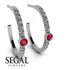 Hoop Ruby Earrings Micro Pave - Ansley No. 12