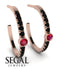 Hoop Ruby Earrings Micro Pave - Ansley No. 41 image 2