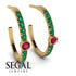 Hoop Ruby Earrings Micro Pave - Ansley No. 25