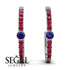 Hoop Sapphire Earrings Micro Pave - Ansley No. 60 image 9