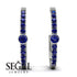 Hoop Sapphire Earrings Micro Pave - Ansley No. 75 image 9