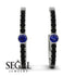 Hoop Sapphire Earrings Micro Pave - Ansley No. 45 image 9