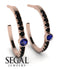 Hoop Sapphire Earrings Micro Pave - Ansley No. 44 image 2