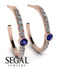Hoop Sapphire Earrings Micro Pave - Ansley No. 14