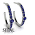 Hoop Sapphire Earrings Micro Pave - Ansley No. 75 image 2
