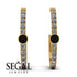 Hoop Black Diamond Earrings Micro Pave - Ansley No. 7