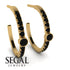 Hoop Black Diamond Earrings Micro Pave - Ansley No. 37 image 2