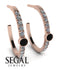Hoop Black Diamond Earrings Micro Pave - Ansley No. 8 image 2
