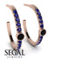 Hoop Black Diamond Earrings Micro Pave - Ansley No. 68