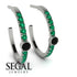 Hoop Black Diamond Earrings Micro Pave - Ansley No. 24