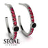 Hoop Black Diamond Earrings Micro Pave - Ansley No. 54