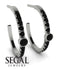 Hoop Black Diamond Earrings Micro Pave - Ansley No. 39 image 2