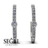 Hoop Diamond Earrings Micro Pave - Ansley No. 3