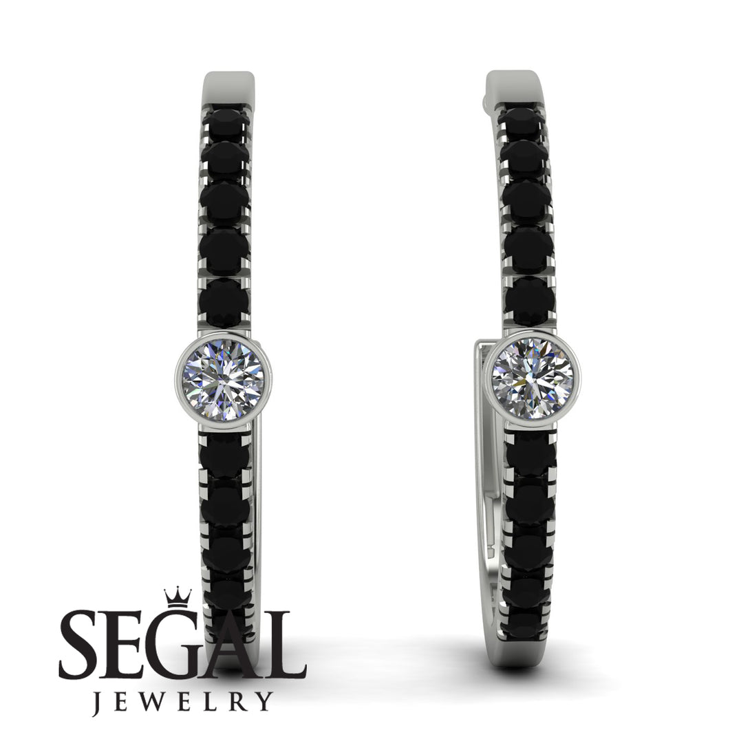 Hoop Diamond Earrings Micro Pave - Ansley No. 33