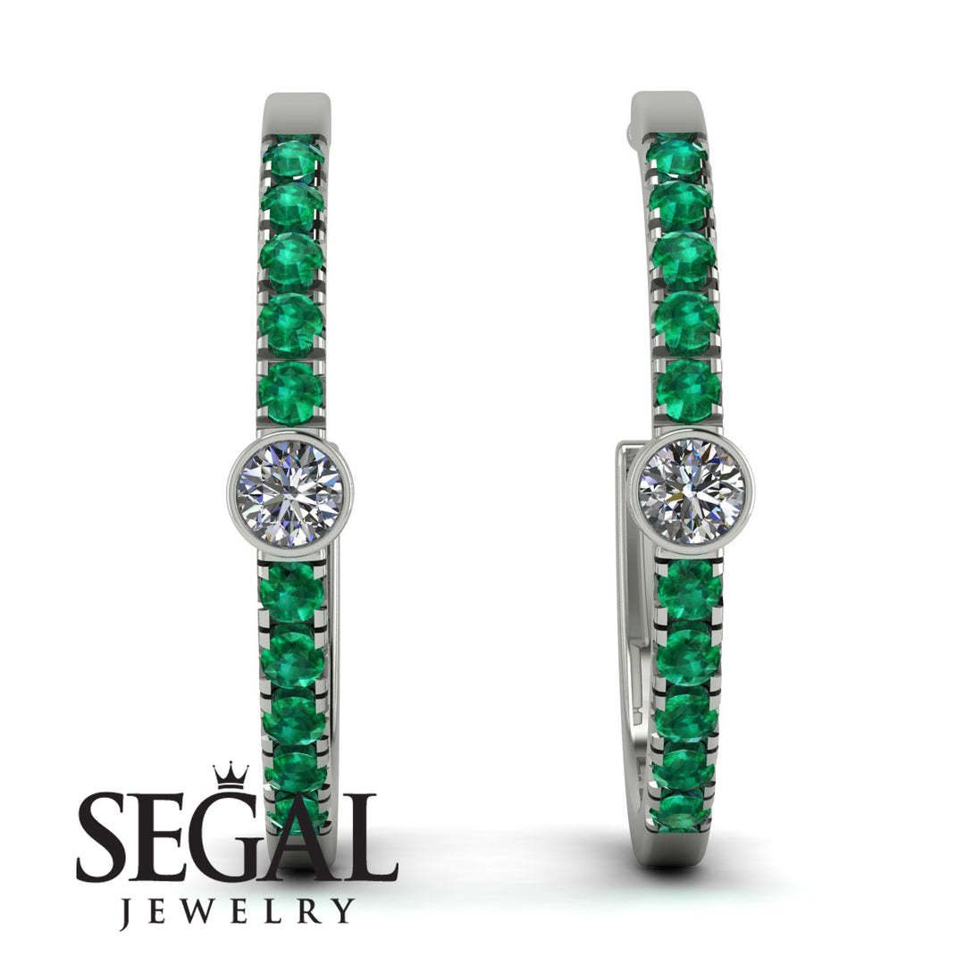 Hoop Diamond Earrings Micro Pave - Ansley No. 18
