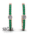 Hoop Diamond Earrings Micro Pave - Ansley No. 17