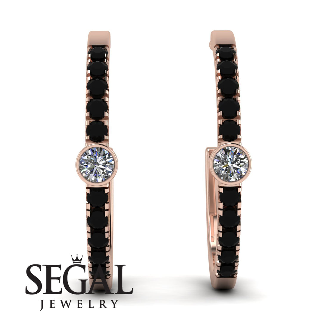 Hoop Diamond Earrings Micro Pave - Ansley No. 32