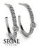 Hoop Diamond Earrings Micro Pave - Ansley No. 3