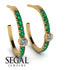 Hoop Diamond Earrings Micro Pave - Ansley No. 16