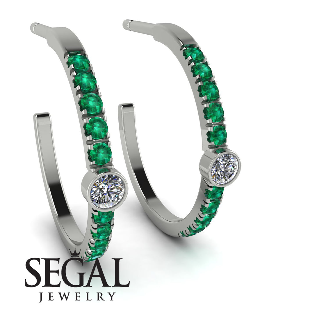 Hoop Diamond Earrings Micro Pave - Ansley No. 18