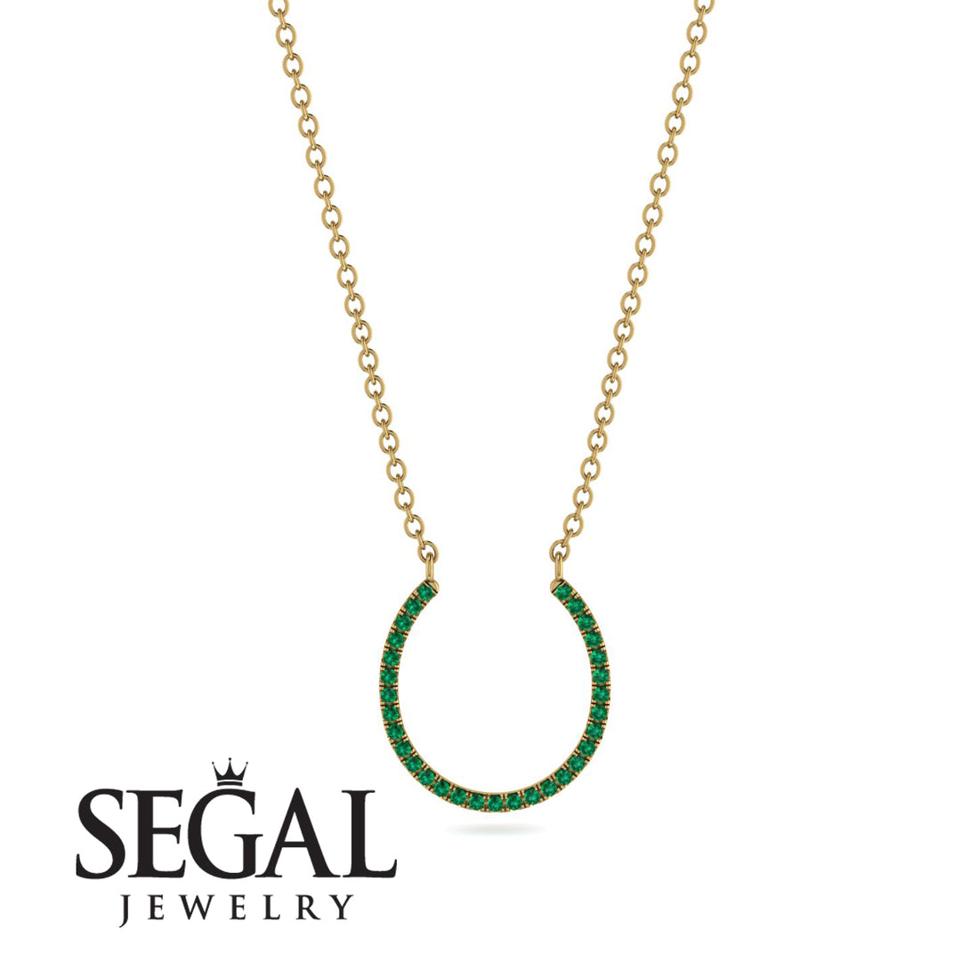Horseshoe Emerald Necklace - Amira No. 4