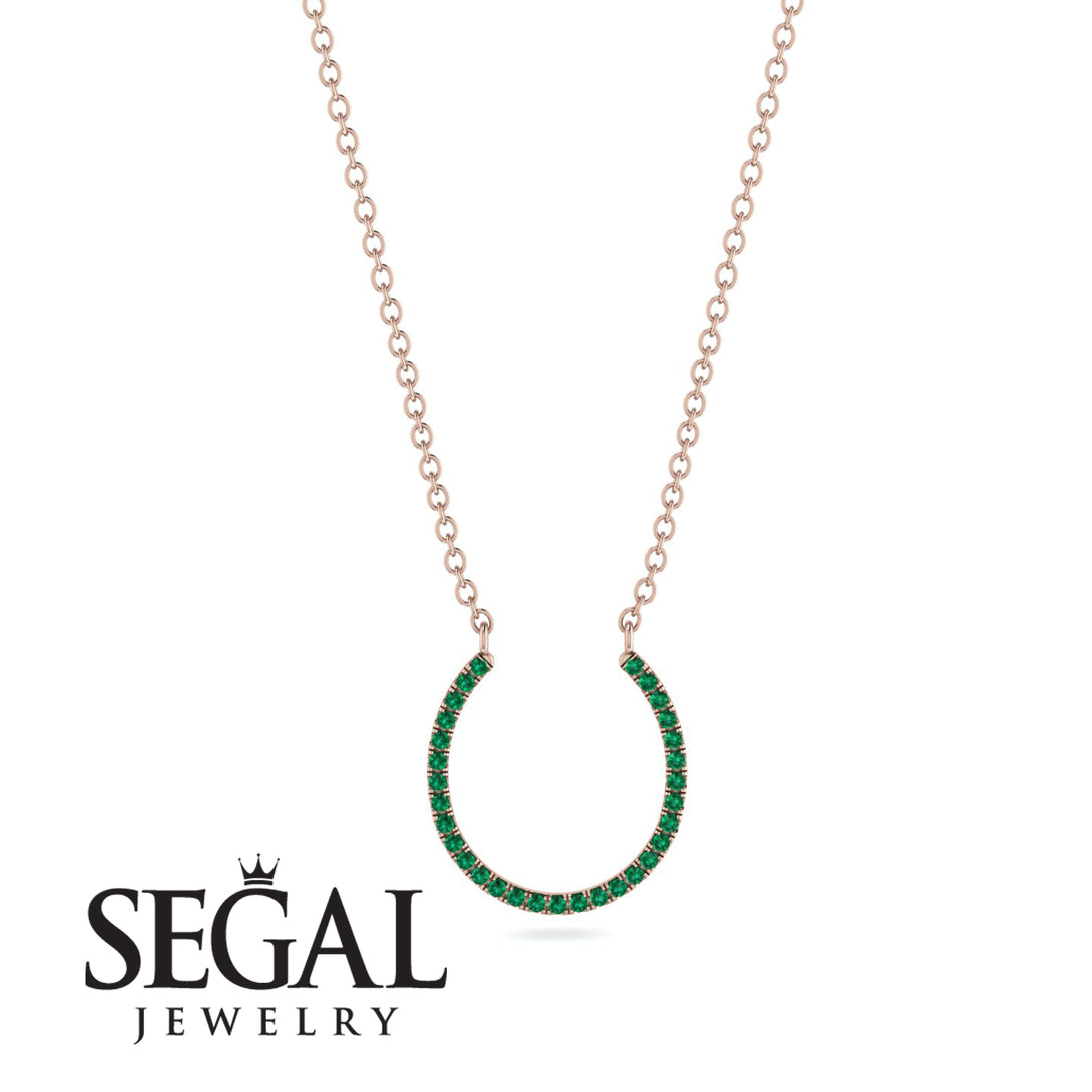 Horseshoe Emerald Necklace - Amira No. 5