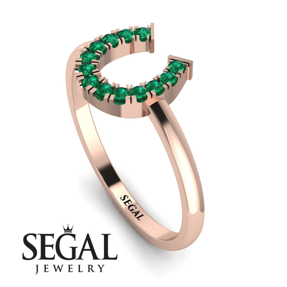 Horseshoe Emerald Ring - Malia No. 5