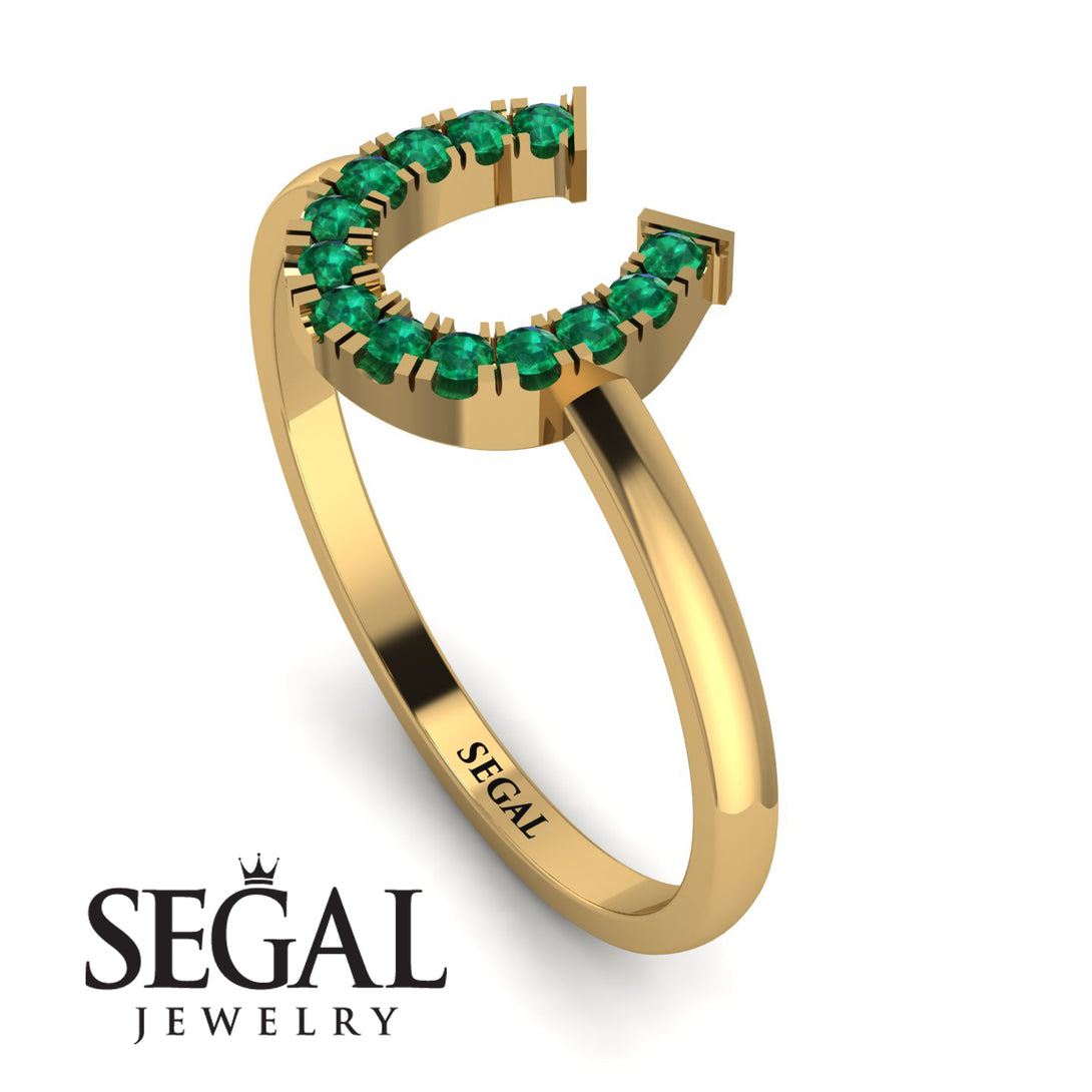 Horseshoe Emerald Ring - Malia No. 4