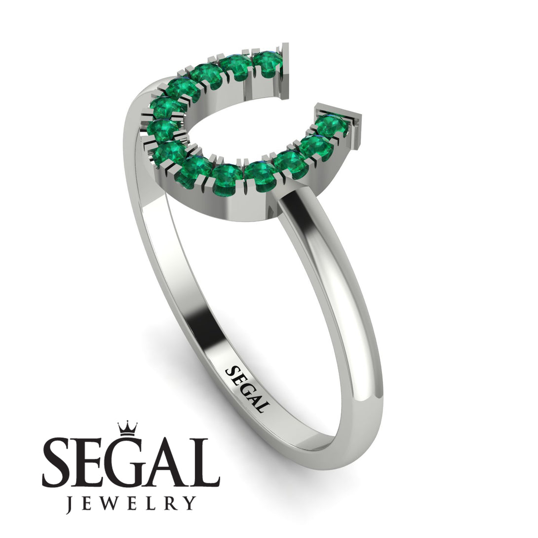 Horseshoe Emerald Ring - Malia No. 6