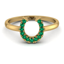 Horseshoe Emerald Ring - Malia No. 4 image 1
