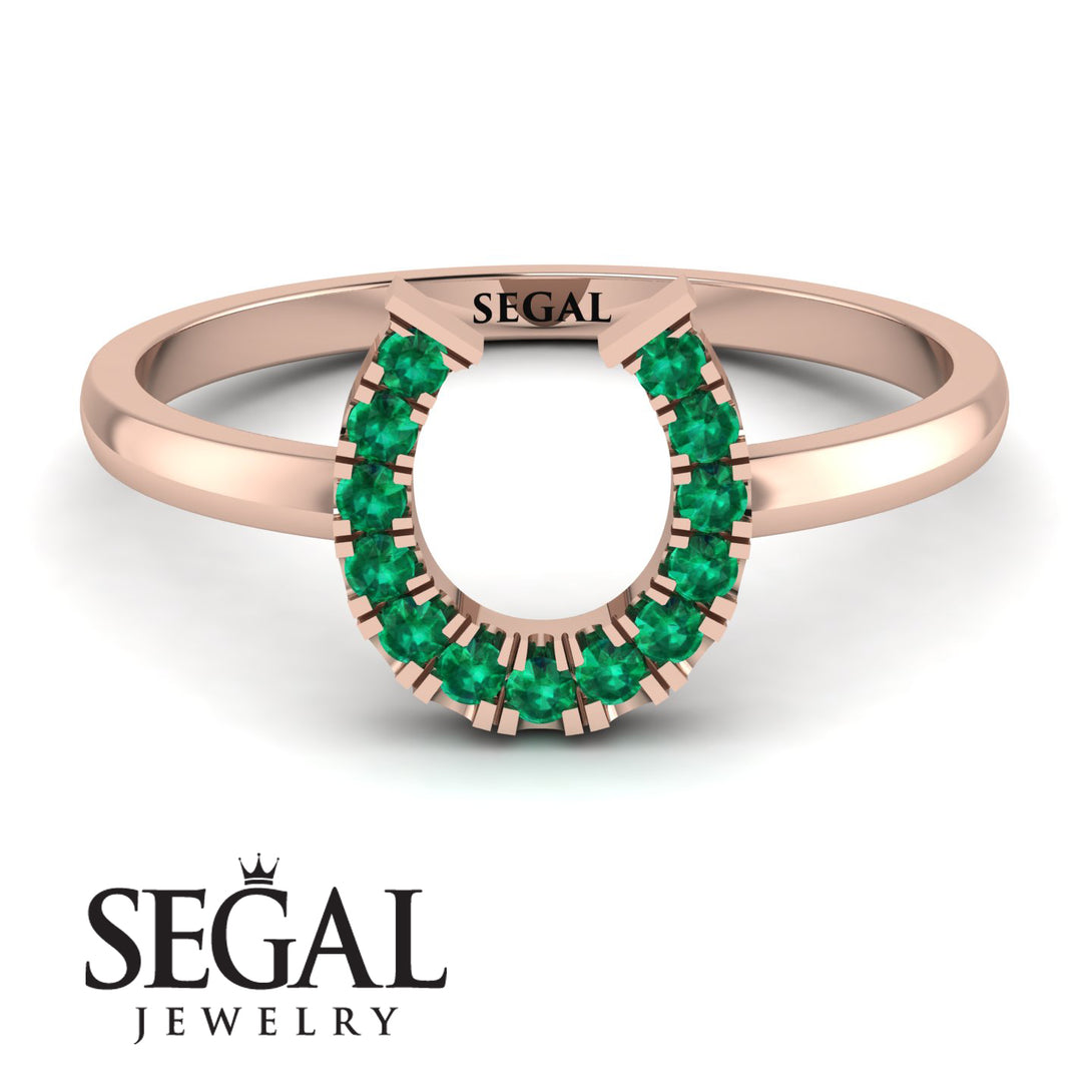 Horseshoe Emerald Ring - Malia No. 5
