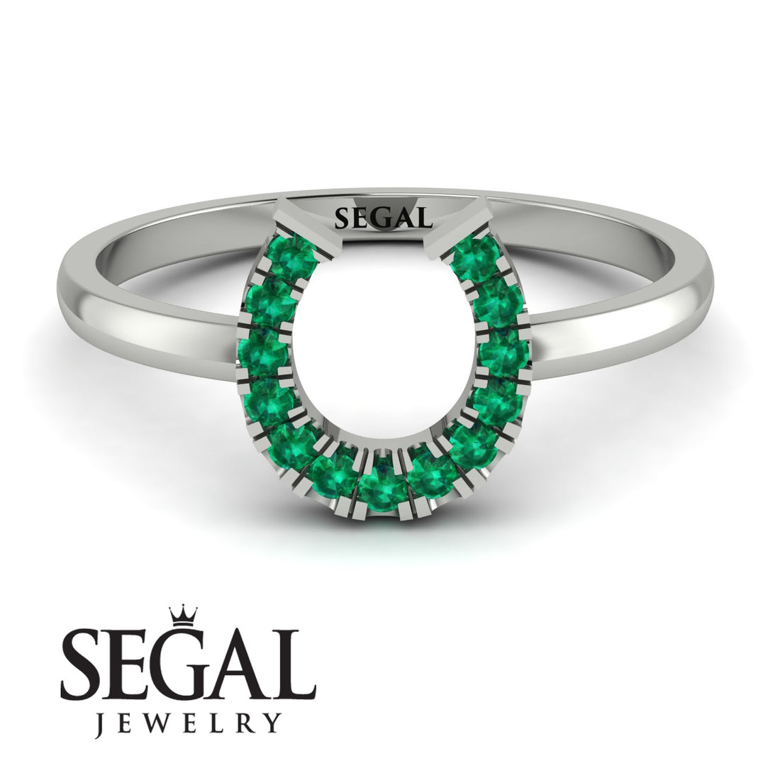 Horseshoe Emerald Ring - Malia No. 6