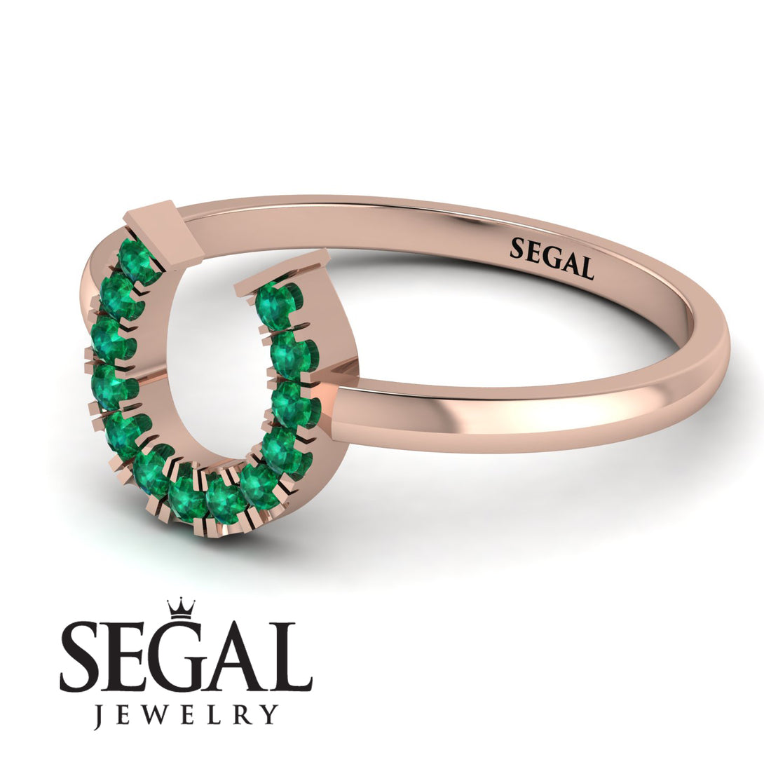 Horseshoe Emerald Ring - Malia No. 5