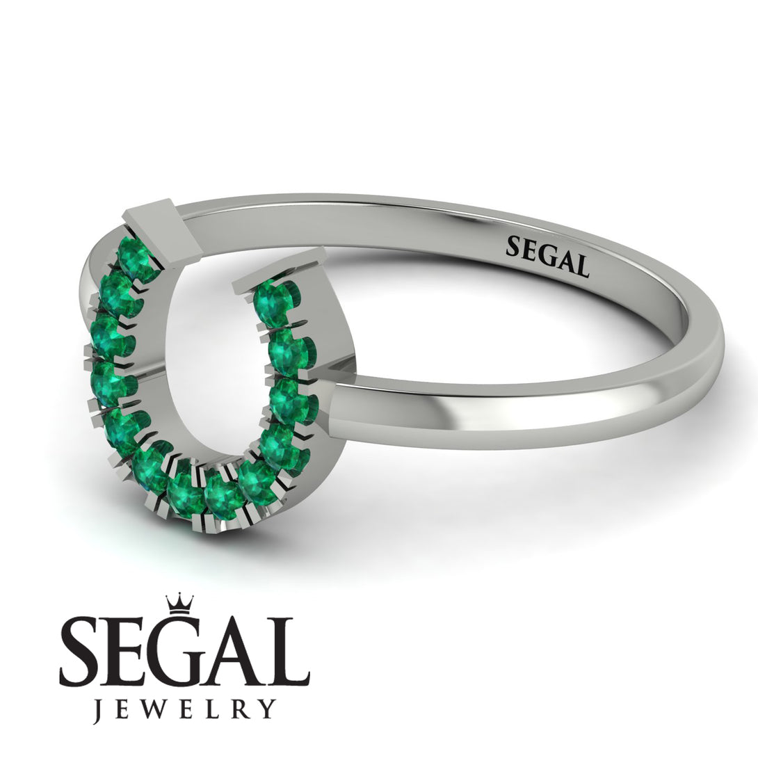 Horseshoe Emerald Ring - Malia No. 6