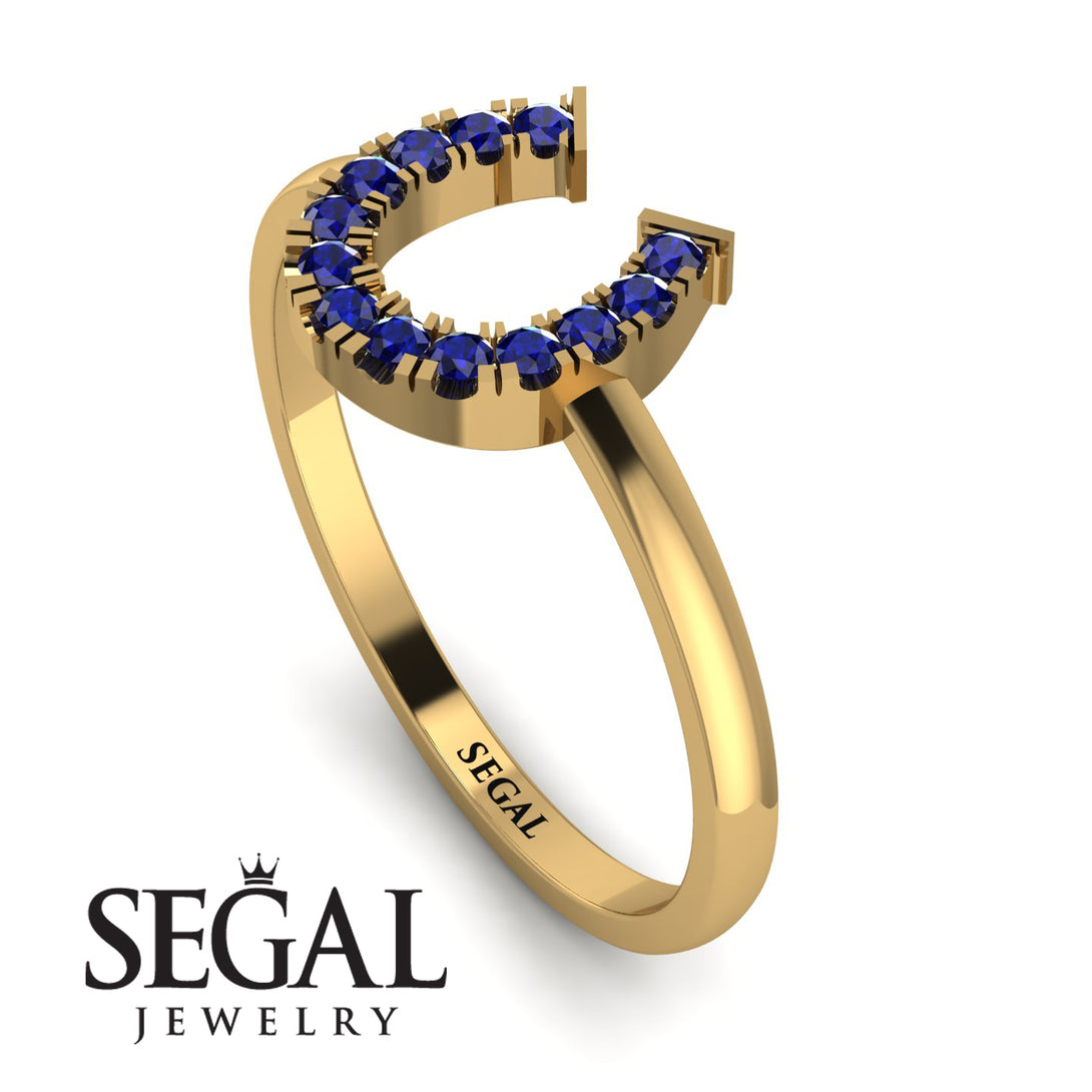Horseshoe Sapphire Ring - Malia No. 13
