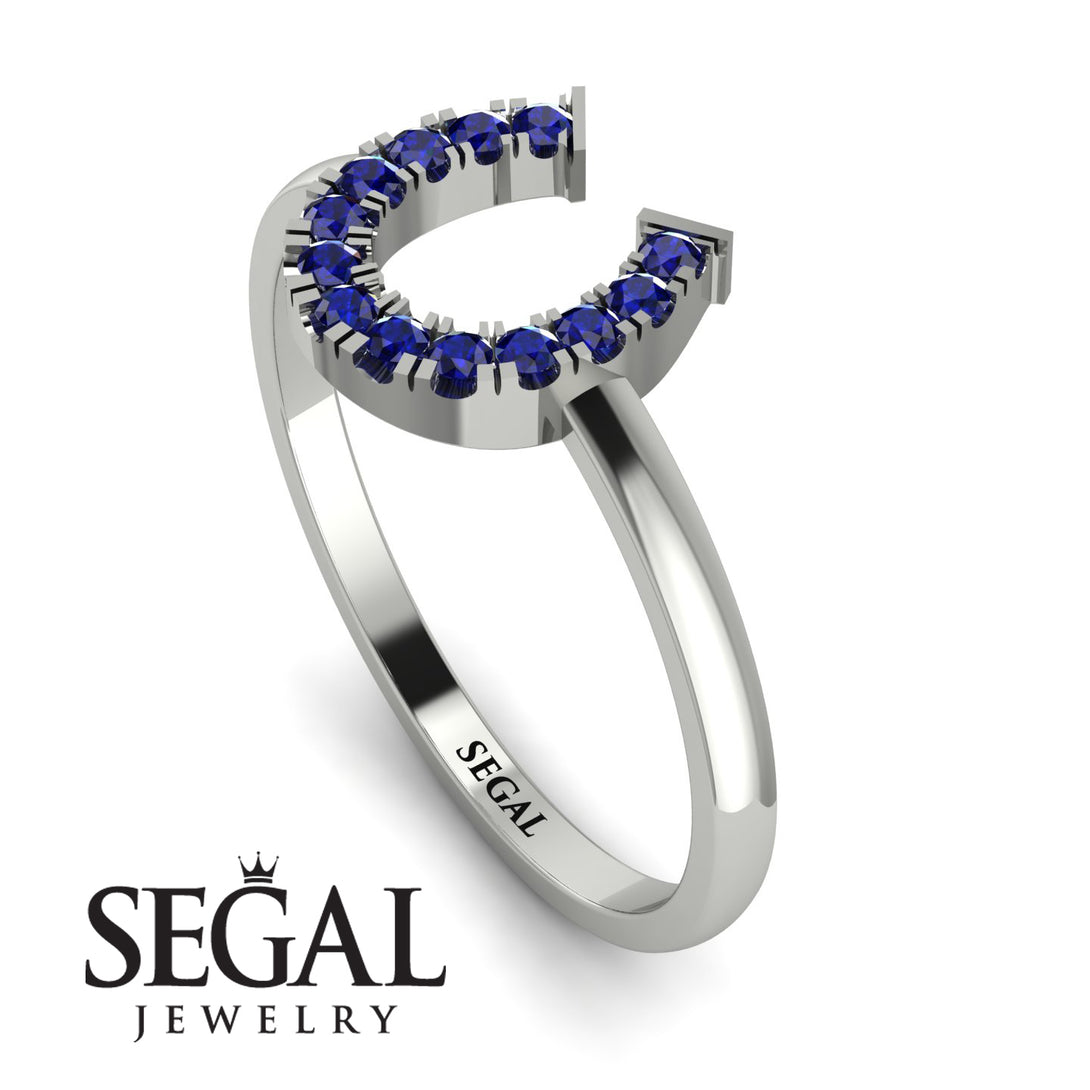 Horseshoe Sapphire Ring - Malia No. 15