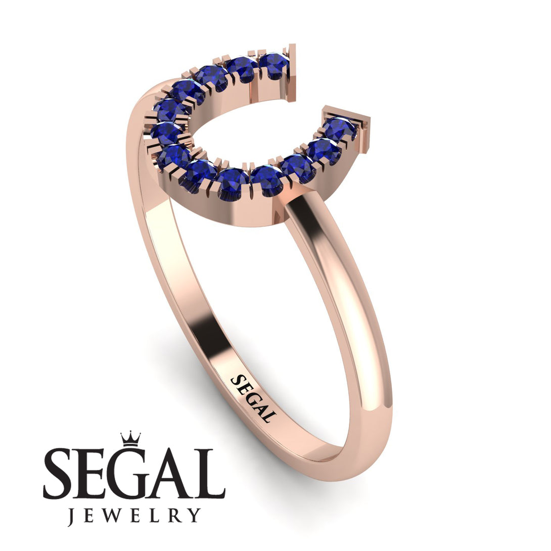 Horseshoe Sapphire Ring - Malia No. 14
