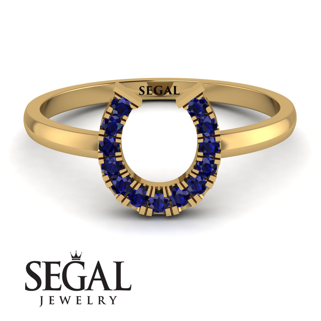 Horseshoe Sapphire Ring - Malia No. 13