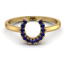 Horseshoe Sapphire Ring - Malia No. 13 image 1