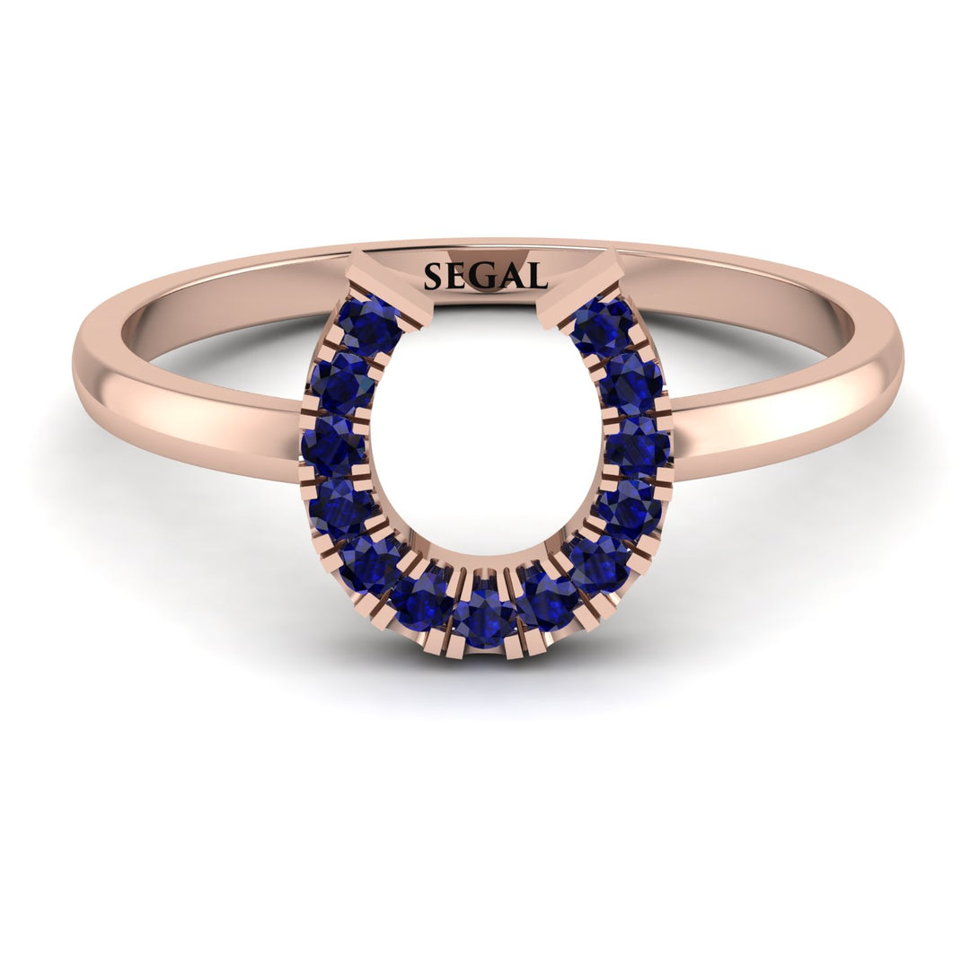 Horseshoe Sapphire Ring - Malia No. 14