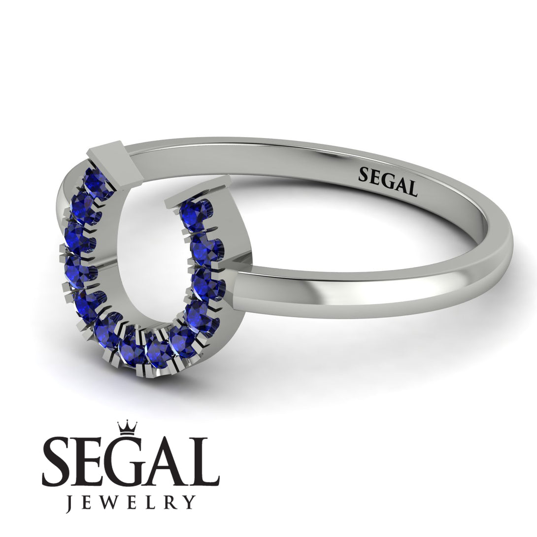 Horseshoe Sapphire Ring - Malia No. 15