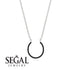 Horseshoe Black Diamond Necklace - Amira No. 9 image 8