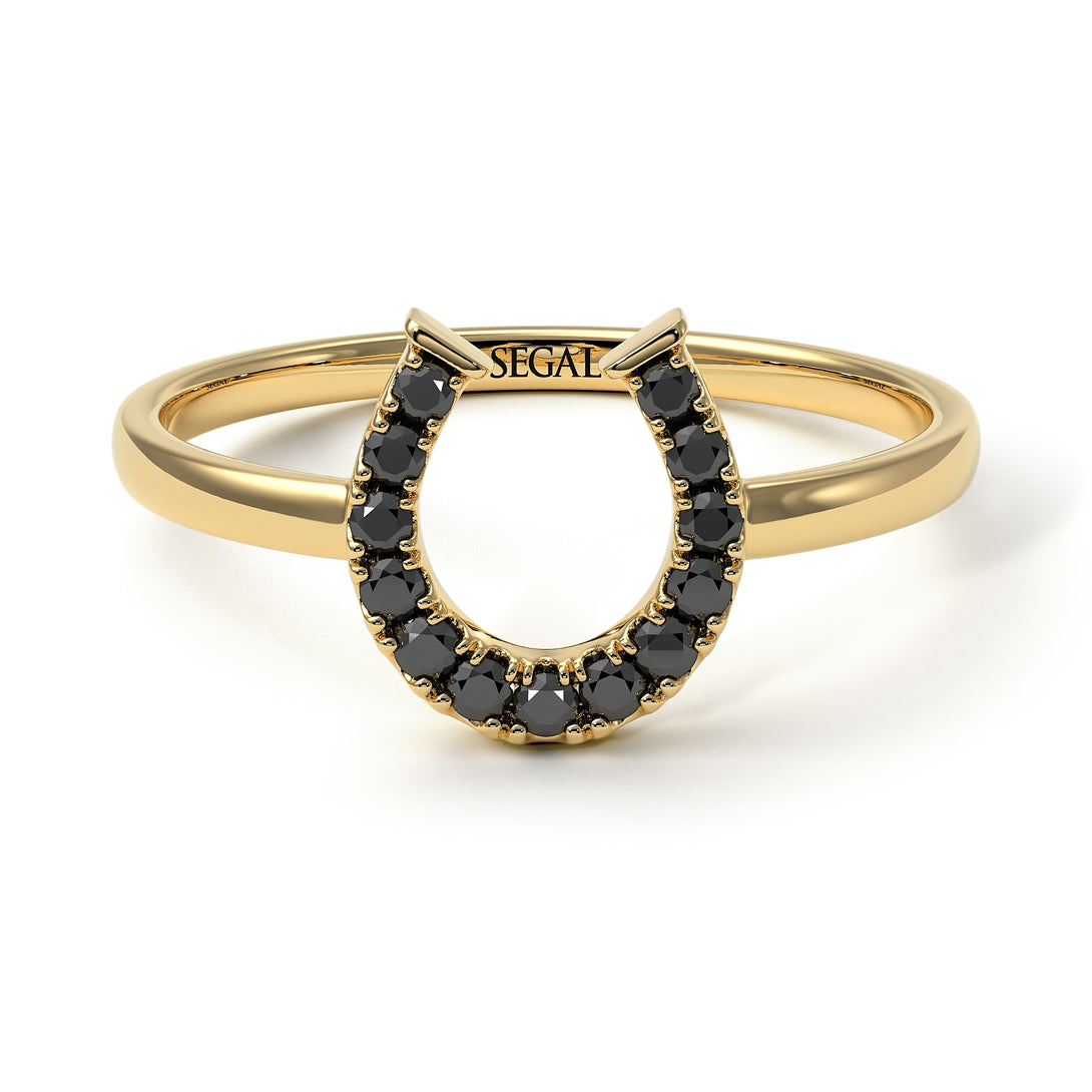 Horseshoe Black Diamond Ring - Malia No. 7