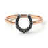 Two Tones Horseshoe Black Diamond Ring - Malia No. 21