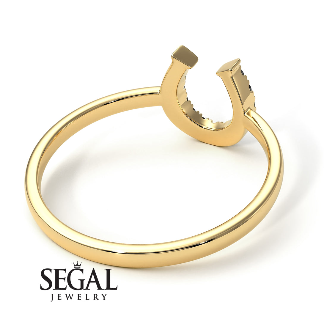 Horseshoe Black Diamond Ring - Malia No. 7