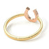Two Tones Horseshoe Black Diamond Ring - Malia No. 19